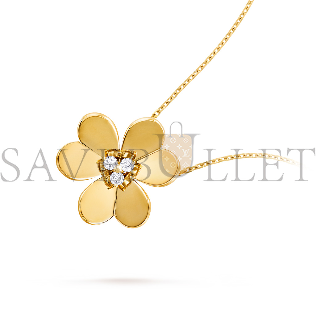 VAN CLEEF ARPELS FRIVOLE CLIP PENDANT, VERY LARGE MODEL - YELLOW GOLD, DIAMOND  VCARP2DW00